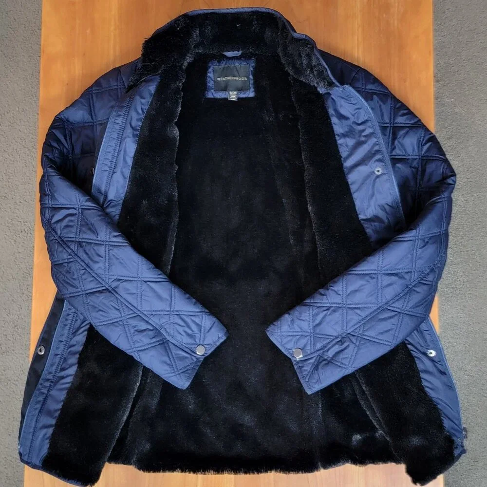 Weatherproof Women's Quilted Navy Jacket - S - Picture 7 of 12